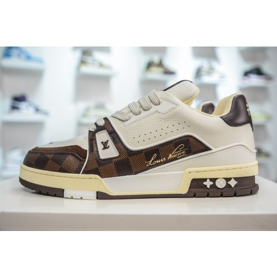 Louis Vuitton Trainer, White/Brown/Black, 1ACWUE